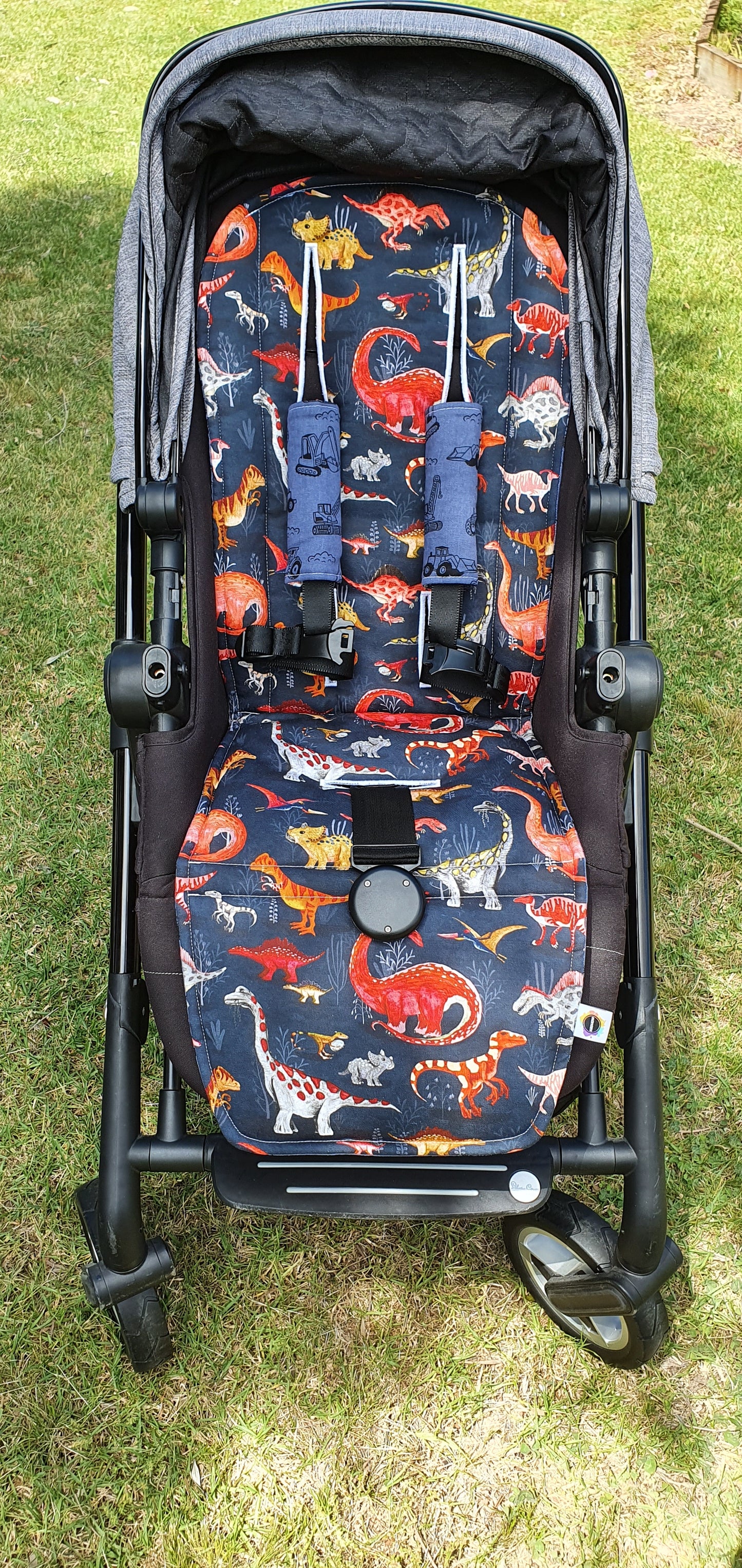 Universal Pram Liner with Dinosaurs and Trucks and Diggers